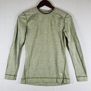 Smartwool Green Pattern Merino 250 Base Layer Wool Long Sleeve Top Small